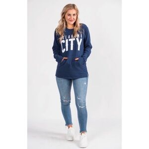 Oklahoma City Navy Pocket Sweatshirt Size Small